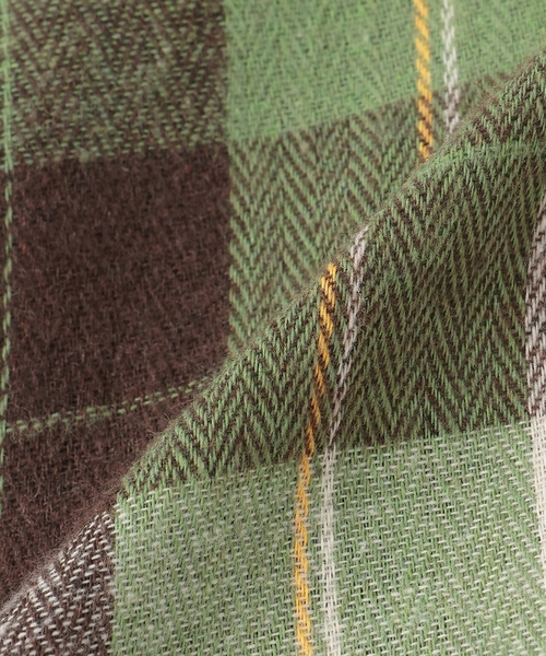 kladskap（クレードスコープ）の「電車刺しゅう長袖チェックシャツ（シャツ/ブラウス・キッズ・カーキ/サックスブルー・90cm/110cm/100cm/130cm）」の8枚目の写真