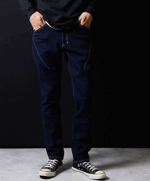 NUMBER (N)INE　テーパードスキニーデニム　W80cm　ストレッチ TAPERED SKINNY DENIM JEANS ONE WASH⁄ テーパード スキニー デニム