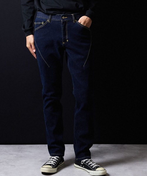 NUMBER (N)INE(ナンバーナイン)の「TAPERED SKINNY DENIM JEANS ONE WASH/ テーパード スキニー デニムパンツ ワンウォッシュ(デニムパンツ・メンズ・インディゴブルー・2/3/4)」の16枚目の写真