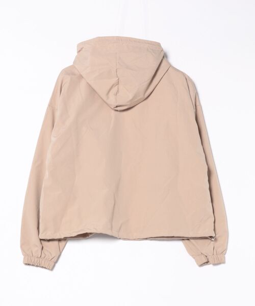 H.TOKYO（エイチトウキョウ）の「ショート丈 ナイロンジップアップジャケット（ブルゾン・レディース・ベージュ/ブラック・FREE）」の3枚目の写真