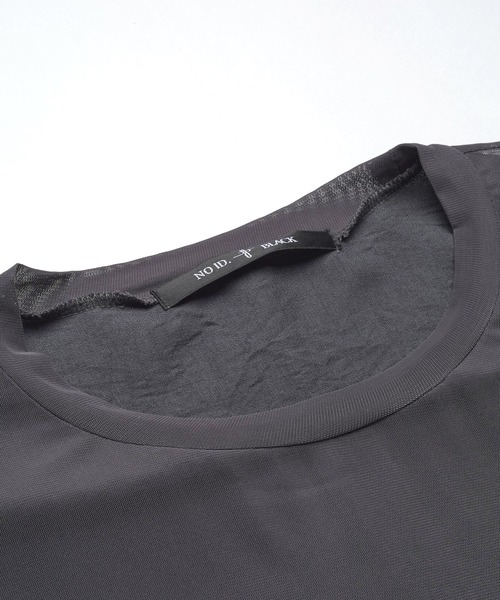 NO ID.(ノーアイディ)の「【NO ID.】Layered Crew-Neck Big Pullover / レイヤード クルーネック ビッグ プルオーバー(Tシャツ/カットソー・メンズ・グレー/その他23/ブラック・ONE SIZE)」の20枚目の写真