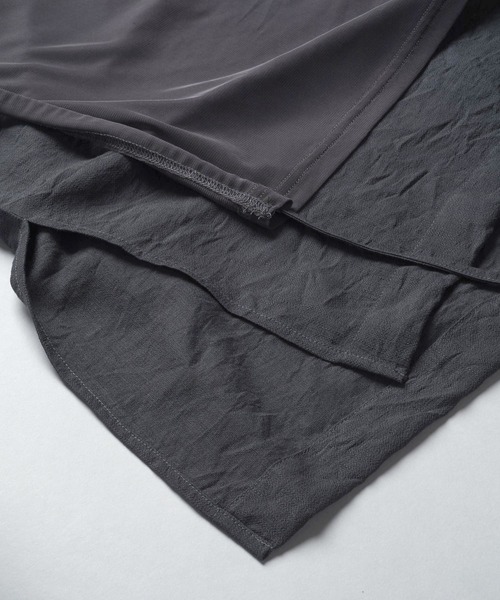 NO ID.(ノーアイディ)の「【NO ID.】Layered Crew-Neck Big Pullover / レイヤード クルーネック ビッグ プルオーバー(Tシャツ/カットソー・メンズ・グレー/その他23/ブラック・ONE SIZE)」の22枚目の写真