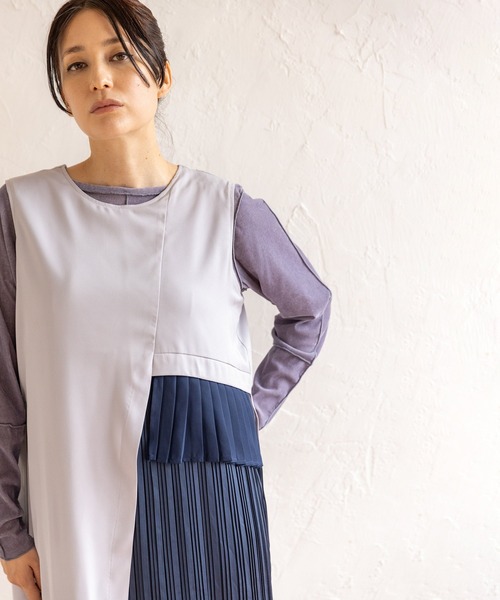 OSMOSIS(オズモーシス)の「2WAYレイヤードプリーツワンピース(ワンピース・レディース・その他/ブラック/ライトグレー・ONE SIZE)」の20枚目の写真