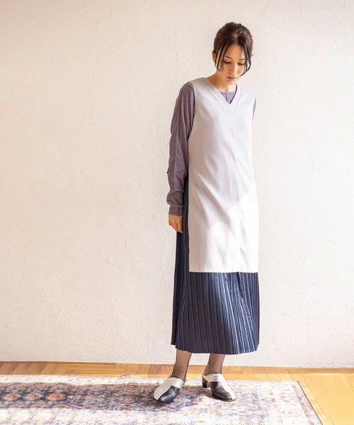 OSMOSIS(オズモーシス)の「2WAYレイヤードプリーツワンピース(ワンピース・レディース・その他/ブラック/ライトグレー・ONE SIZE)」の22枚目の写真