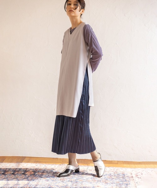 OSMOSIS(オズモーシス)の「2WAYレイヤードプリーツワンピース(ワンピース・レディース・その他/ブラック/ライトグレー・ONE SIZE)」の21枚目の写真