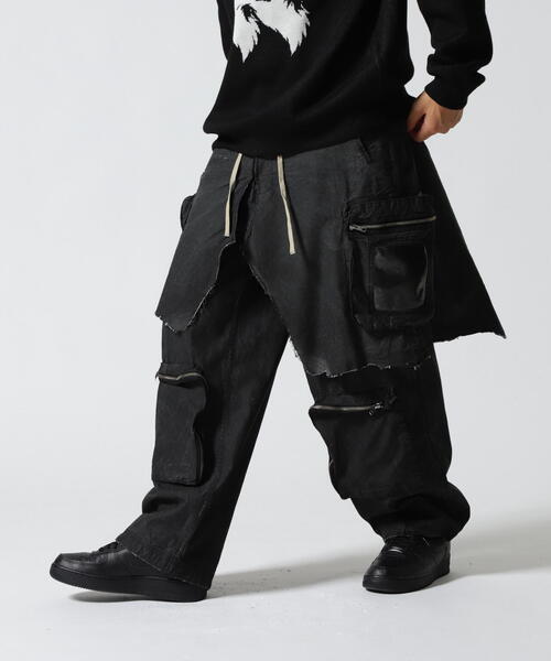 FR(13)NDS（フレンズ）の「FR(13)NDS /フレンズ/Fake Latyered Cargo Pants（カーゴパンツ・メンズ・カーキ/ブラック・L/M）」の17枚目の写真