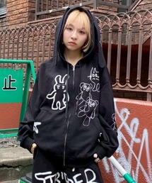 あのちゃん着用 Candy Stripper 長袖トップスニット 黒 Candy Stripper ニット長袖トップス ワンピース ダメージ加工