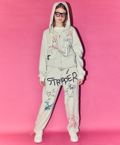 Candy Stripper（キャンディストリッパー）の「GRAFFITI PRINT フーディー（パーカー・レディース・ブラック/ブルー/ヘザーグレー・FREE）」の9枚目の写真