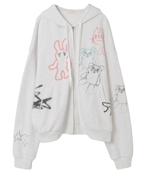 Candy Stripper（キャンディストリッパー）の「GRAFFITI PRINT フーディー（パーカー・レディース・ブラック/ブルー/ヘザーグレー・FREE）」の22枚目の写真