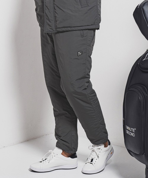 1minute 1second(ワンミニットワンセカンド)の「mp14218-padded 6-pocket pants with cursive embroidery ナイロンパンツ(1M25F030)(その他パンツ・メンズ・チャコール/ブラック・XL/L/M/S)」の2枚目の写真