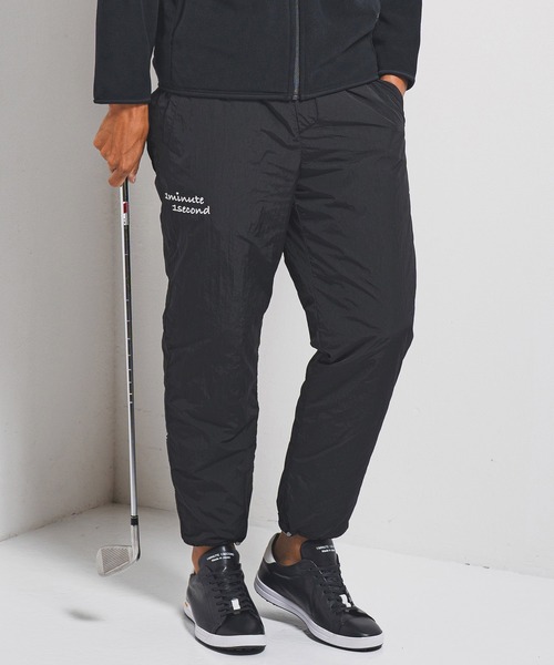 mp14218-padded 6-pocket pants with cursive embroidery ナイロンパンツ(1M25F030)