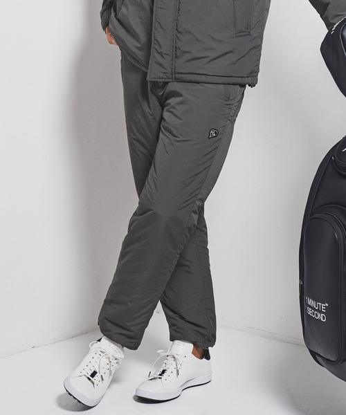 1minute 1second(ワンミニットワンセカンド)の「mp14218-padded 6-pocket pants with cursive embroidery ナイロンパンツ(1M25F030)(その他パンツ・メンズ・チャコール/ブラック・XL/L/M/S)」の3枚目の写真
