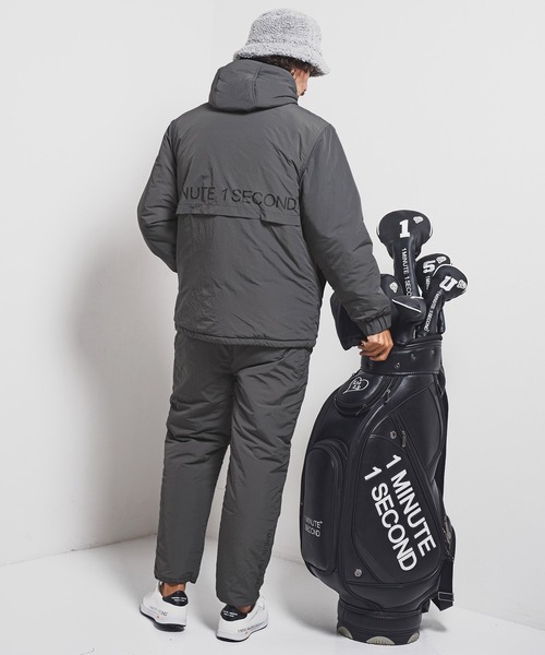 1minute 1second(ワンミニットワンセカンド)の「mp14218-padded 6-pocket pants with cursive embroidery ナイロンパンツ(1M25F030)(その他パンツ・メンズ・チャコール/ブラック・XL/L/M/S)」の5枚目の写真