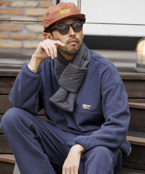 セール】ビッグシルエット ワンポイントロゴ スピンドル フリース