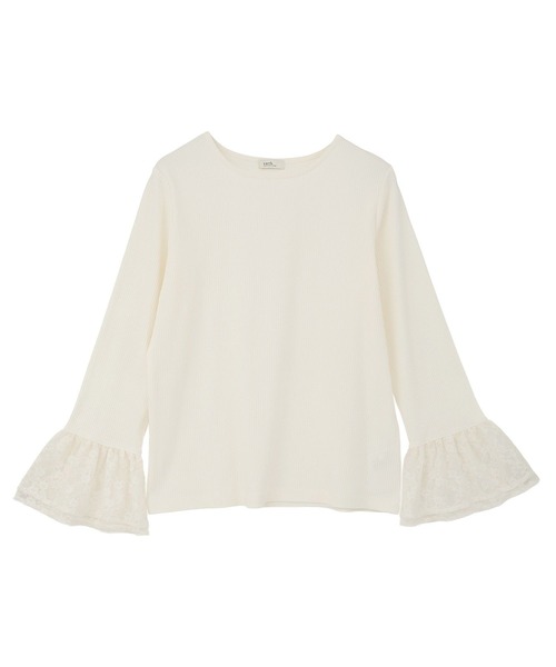 earth music&ecology（アースミュージックアンドエコロジー）の「【吸湿発熱】あったかフェミニンインナー（袖レース）（Tシャツ/カットソー・レディース・オフホワイト・F）」の10枚目の写真