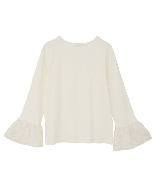 earth music&ecology（アースミュージックアンドエコロジー）の「【吸湿発熱】あったかフェミニンインナー（袖レース）（Tシャツ/カットソー・レディース・オフホワイト・F）」の11枚目の写真