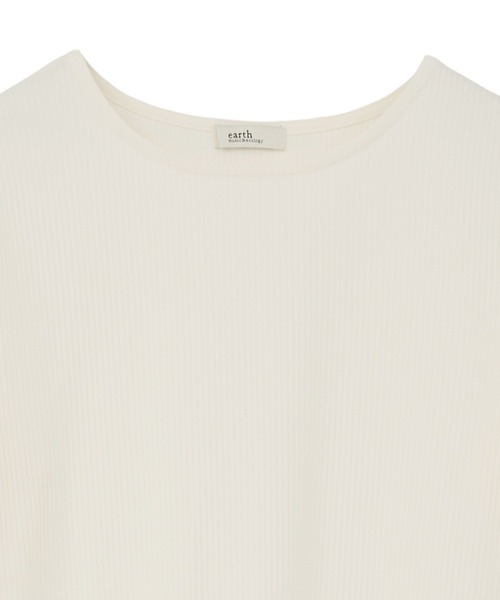earth music&ecology（アースミュージックアンドエコロジー）の「【吸湿発熱】あったかフェミニンインナー（袖レース）（Tシャツ/カットソー・レディース・オフホワイト・F）」の12枚目の写真
