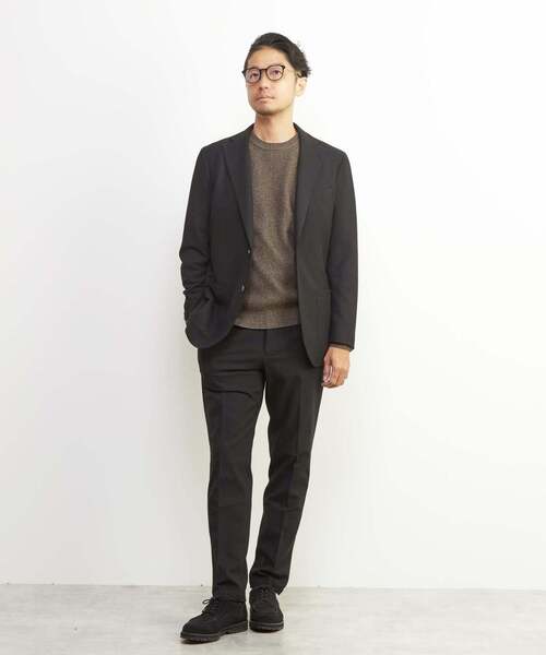 MEN'S MELROSE(メンズメルローズ)の「ムリネシリーズコンフォートパンツ(セットアップ可)(スラックス・メンズ・ネイビー/ダークネイビー/ブラック/グレー・2/3/4/5)」の7枚目の写真