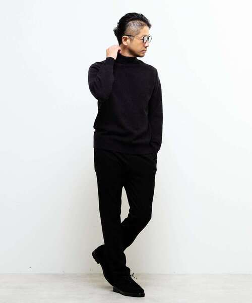 MEN'S MELROSE(メンズメルローズ)の「ムリネシリーズコンフォートパンツ(セットアップ可)(スラックス・メンズ・ネイビー/ダークネイビー/ブラック/グレー・2/3/4/5)」の12枚目の写真