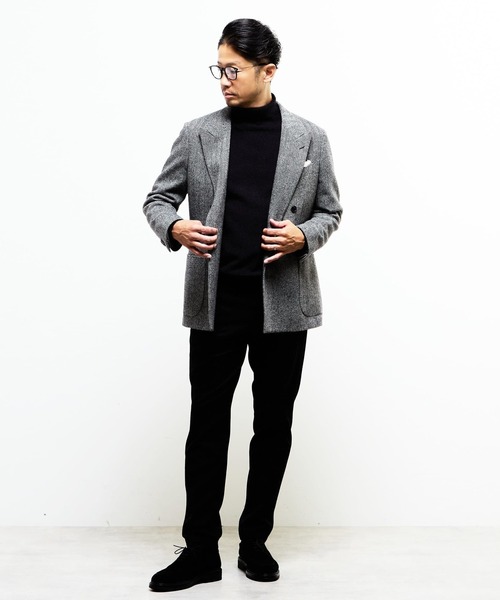 MEN'S MELROSE(メンズメルローズ)の「ムリネシリーズコンフォートパンツ(セットアップ可)(スラックス・メンズ・ネイビー/ダークネイビー/ブラック/グレー・2/3/4/5)」の14枚目の写真