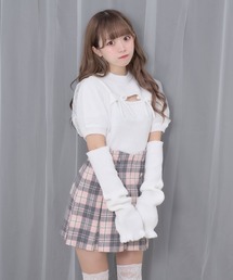 threetimes シナモンスカート 黒 シズニルック S-LL/セットアップ可/ひんやり】ふんわりさらっと タックフレア