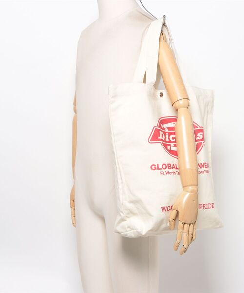 Dickies(ディッキーズ)の「/Dickies(ディッキーズ)/CANVAS TOTE BAG(ショルダーバッグ・レディース・レッド/オフホワイト・FREE)」の14枚目の写真