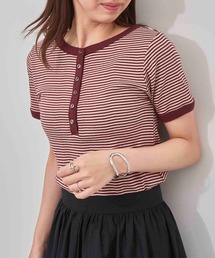 【Robert P. Miller】パネルリブ ヘンリーネックTシャツ S/S Tシャツ RM261-2265