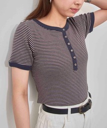 【Robert P. Miller】パネルリブ ヘンリーネックTシャツ S/S Tシャツ RM261-2265