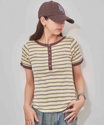 【Robert P. Miller】パネルリブ ヘンリーネックTシャツ S/S Tシャツ RM261-2265