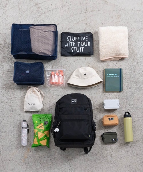 SCANDINAVIAN FOREST(スカンジナビアン・フォレスト)の「NEWアクティブデイパック<撥水加工>(バックパック/リュック・レディース・ブラック/カーキ/ネイビー/ベージュ/グレー・FREE)」の8枚目の写真