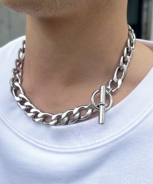 yield（イールド）の「【yield select】Design Chain Necklace ショートタイプ デザイン チェーン ネックスレス PDMNL-001-003（ネックレス・メンズ・シルバー系2/シルバー系1/シルバー系3・FREE）」の3枚目の写真
