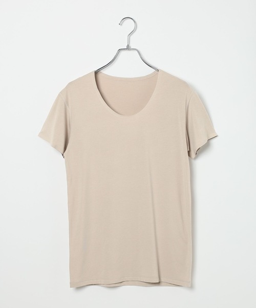 GLOBAL WORK(グローバルワーク)の「Fffit エフィット/やわらかストレッチ温度調節Tシャツ/半袖/598068(Tシャツ/カットソー・メンズ・ライトベージュ/ブラック/ホワイト・SMALL/X-LARGE/LARGE/MEDIUM)」の6枚目の写真