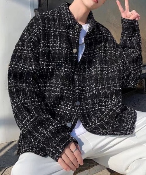 セール】オーバーサイズチェックジャケット（その他アウター）｜SHEPP