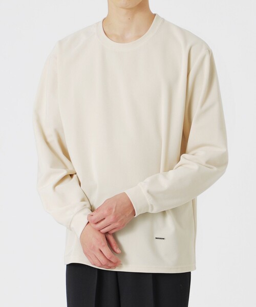 LOVELESS(ラブレス)の「ハイテンションコールトップス(Tシャツ/カットソー・メンズ・オフホワイト/ブラウン系その他2/ブラック・L/M)」の11枚目の写真