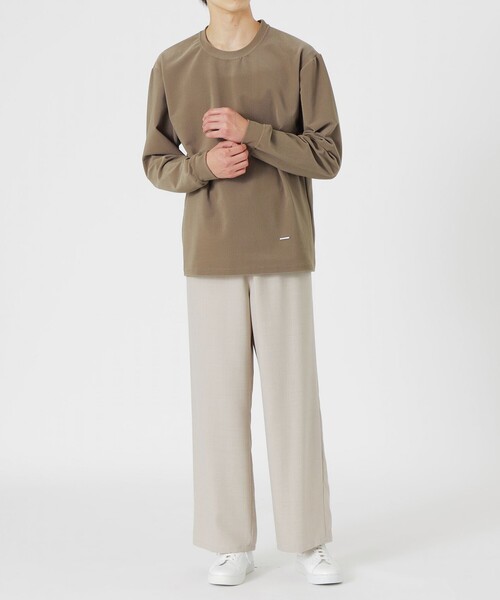 LOVELESS(ラブレス)の「ハイテンションコールトップス(Tシャツ/カットソー・メンズ・オフホワイト/ブラウン系その他2/ブラック・L/M)」の16枚目の写真