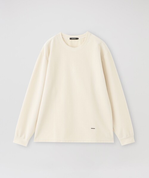 LOVELESS(ラブレス)の「ハイテンションコールトップス(Tシャツ/カットソー・メンズ・オフホワイト/ブラウン系その他2/ブラック・L/M)」の1枚目の写真