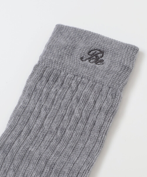 BeBe（ベベ）の「マルチボーダーレギンス+ショートルーズソックスセット(80~140cm)（レギンス/スパッツ・キッズ・グレー系その他/パープル系その他・XS/L/S/M）」の7枚目の写真