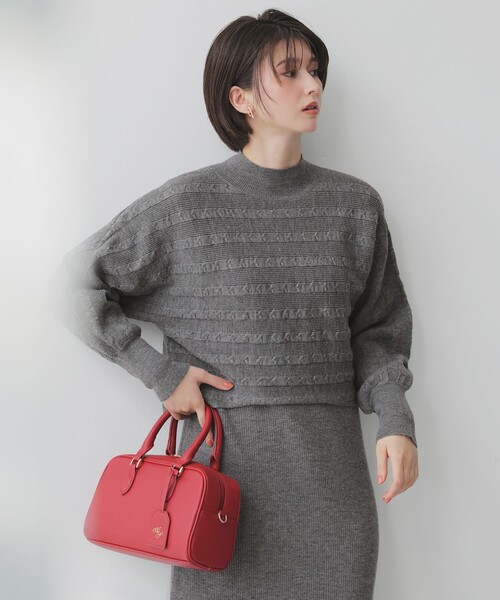 ANY SIS(エニィスィス)の「【2SET】ニット ボレロ × ワンピース セット(ワンピース・レディース・スカイブルー系/ブラック系/グレー系・X-LARGE)」の2枚目の写真