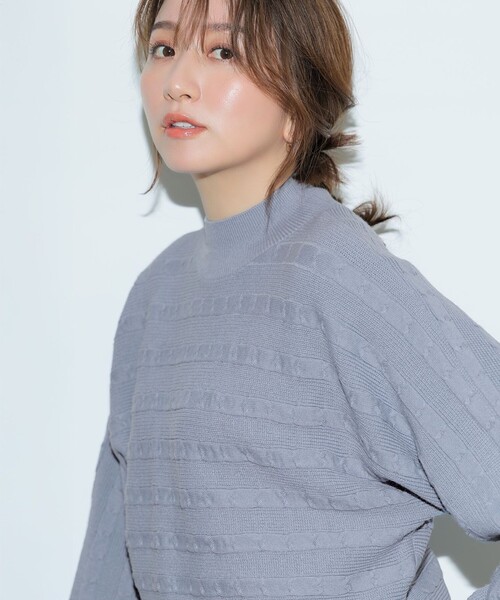ANY SIS(エニィスィス)の「【2SET】ニット ボレロ × ワンピース セット(ワンピース・レディース・スカイブルー系/ブラック系/グレー系・X-LARGE)」の14枚目の写真