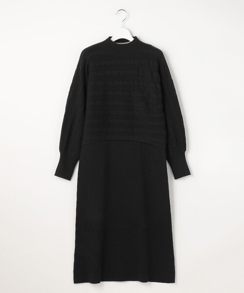 ANY SIS(エニィスィス)の「【2SET】ニット ボレロ × ワンピース セット(ワンピース・レディース・スカイブルー系/ブラック系/グレー系・X-LARGE)」の7枚目の写真