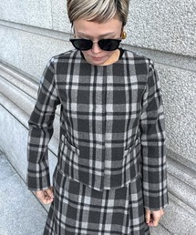 JENNE（ジェンヌ）の「JENNEチェックジャケット（その他アウター）」