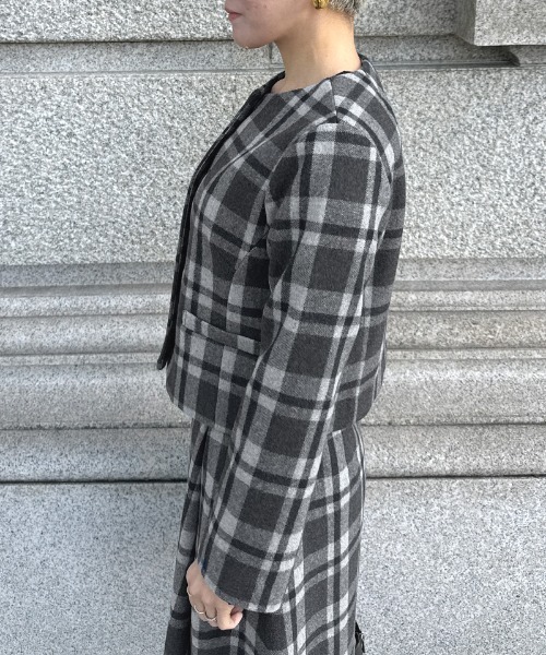 JENNE(ジェンヌ)の「JENNEチェックジャケット(その他アウター・レディース・ネイビー/ブラック・LARGE/MEDIUM/SMALL)」の8枚目の写真