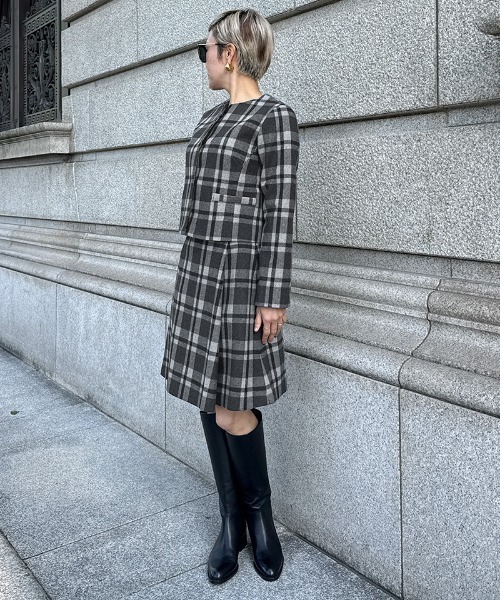 JENNE(ジェンヌ)の「JENNEチェックジャケット(その他アウター・レディース・ネイビー/ブラック・LARGE/MEDIUM/SMALL)」の10枚目の写真