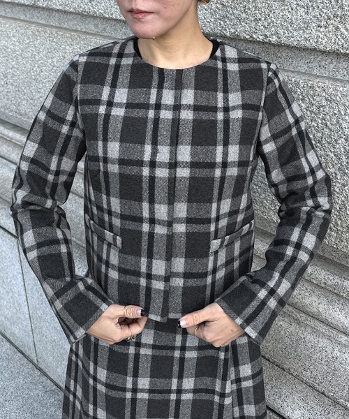 JENNE(ジェンヌ)の「JENNEチェックジャケット(その他アウター・レディース・ネイビー/ブラック・LARGE/MEDIUM/SMALL)」の12枚目の写真