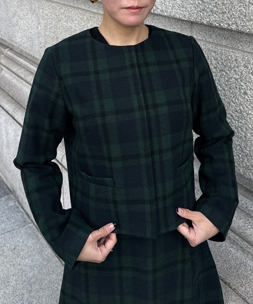 JENNE(ジェンヌ)の「JENNEチェックジャケット(その他アウター・レディース・ネイビー/ブラック・LARGE/MEDIUM/SMALL)」の18枚目の写真