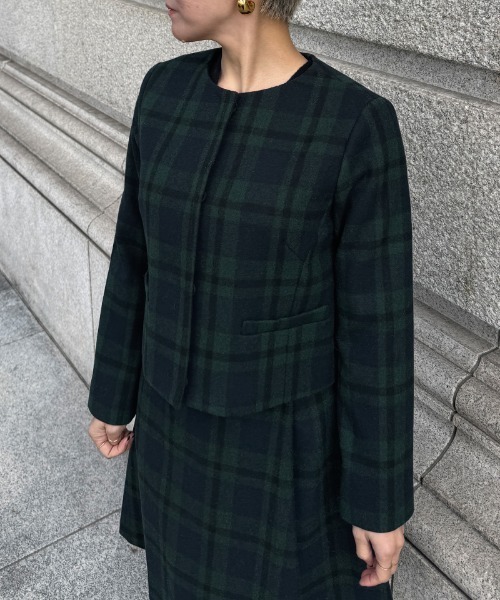 11/22までお値下♡新品未使用タグ付き♡JENNEジェンヌ チェックジャケット セール】JENNEチェックジャケット（その他アウター）｜JENNE（ジェンヌ