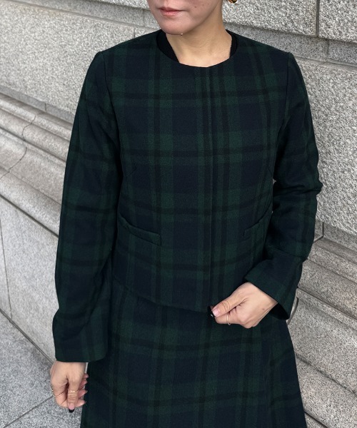JENNE(ジェンヌ)の「JENNEチェックジャケット(その他アウター・レディース・ネイビー/ブラック・LARGE/MEDIUM/SMALL)」の22枚目の写真