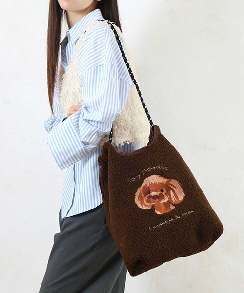 polka polka(ポルカポルカ)の「SOBIA / e.e.p.ボア刺繍コードトート(トートバッグ・レディース・その他1/その他2/その他3/その他4/その他5・FREE)」の4枚目の写真