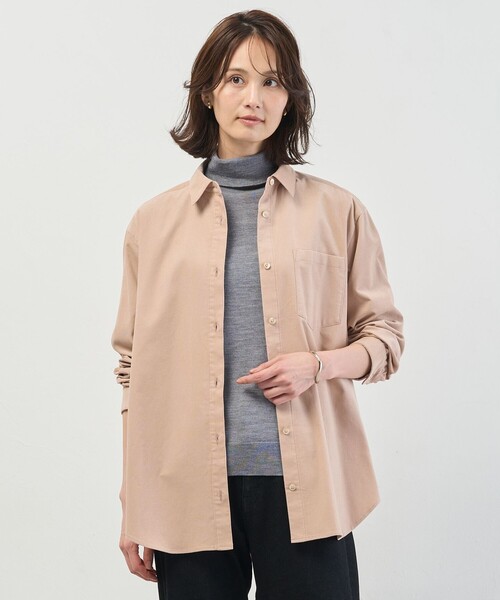 J.PRESS(ジェイプレス)の「スプリングシャツコール コーデュロイ シャツ(シャツ/ブラウス・レディース・ライトグレー系/ピンク系・T13)」の2枚目の写真