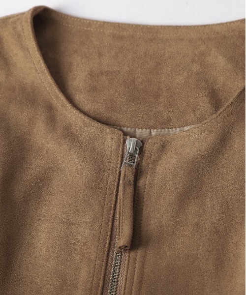 CURA CLOSET（キュラ クローゼット）の「【ema.217 select】フェイクスエードブルゾン（ブルゾン・レディース・ベージュ/カーキ/ブラック/キャメル/ブラウン・フリー）」の17枚目の写真